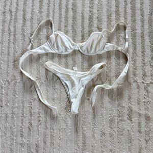 Haute swimwear white bikini set